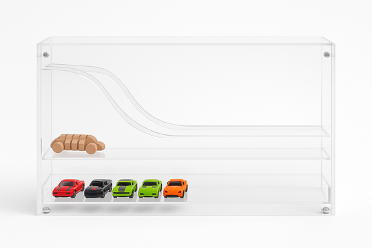 Acrylic Wall-Mounted Car Ramp & Storage