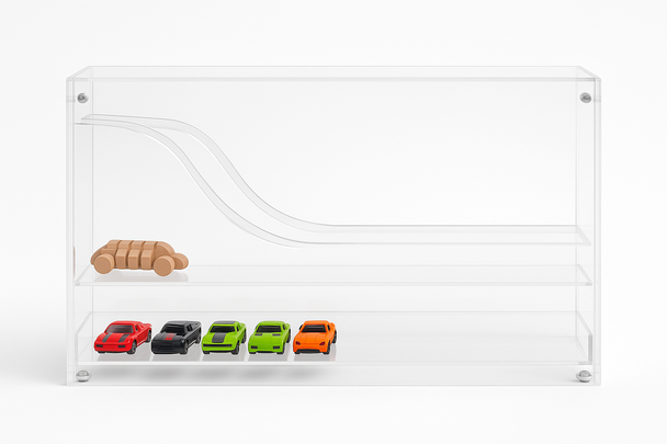 Acrylic Wall-Mounted Car Ramp & Storage